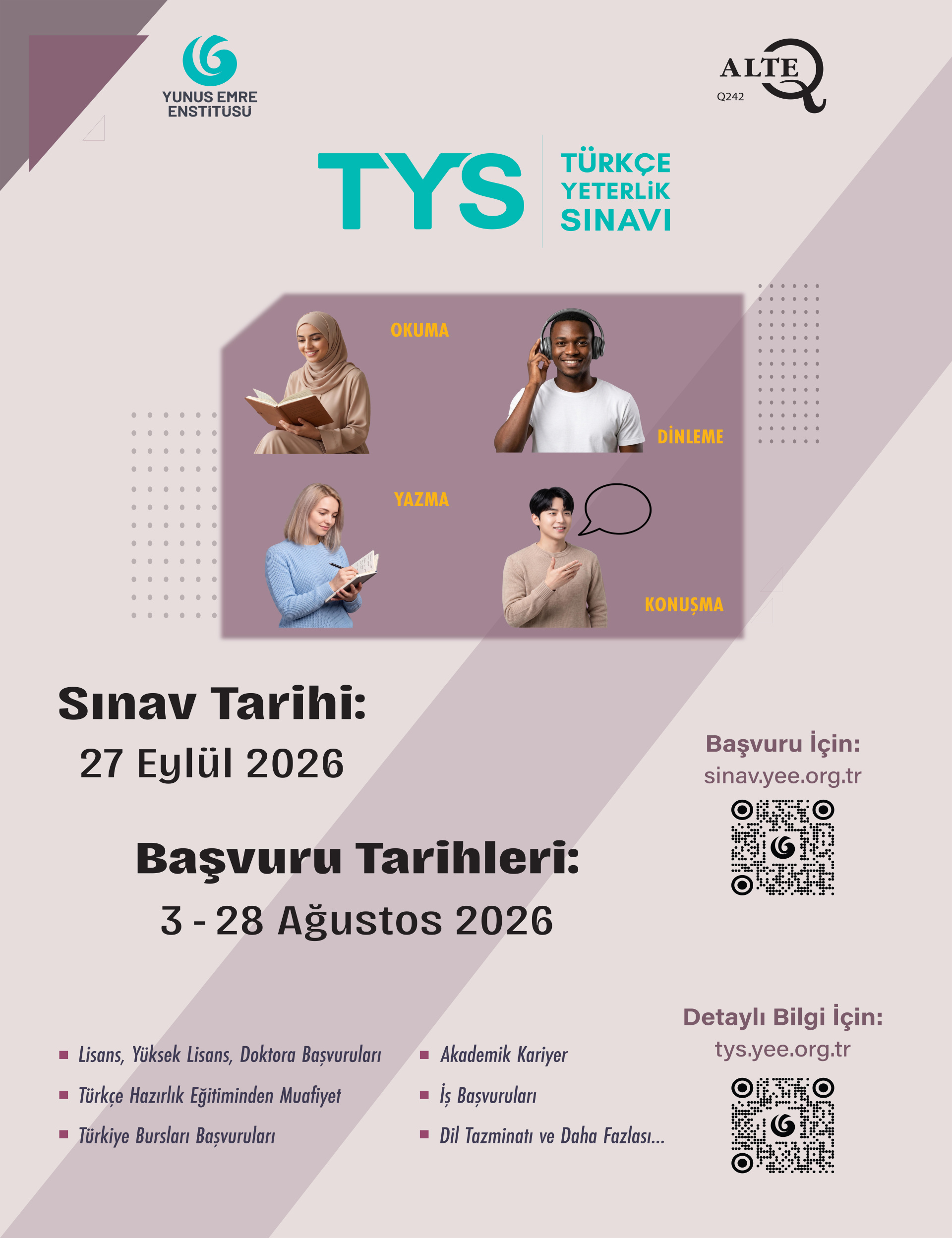 Yunus Emre Enstitüsü Türkçe Yeterlik Sınavı (TYS)